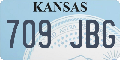 KS license plate 709JBG