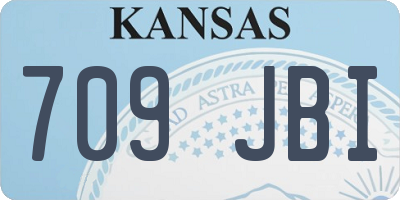 KS license plate 709JBI