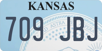 KS license plate 709JBJ