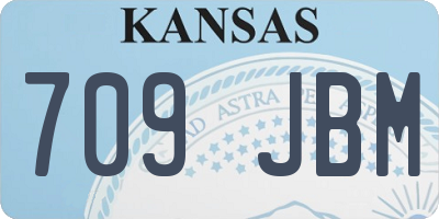KS license plate 709JBM