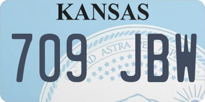 KS license plate 709JBW