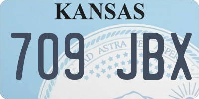 KS license plate 709JBX