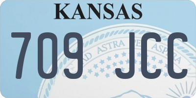 KS license plate 709JCC
