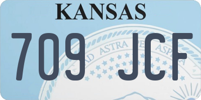 KS license plate 709JCF
