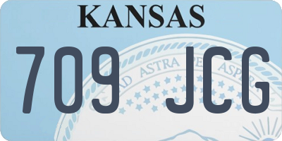 KS license plate 709JCG