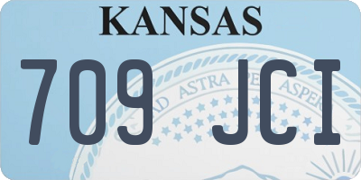 KS license plate 709JCI