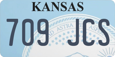 KS license plate 709JCS
