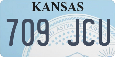 KS license plate 709JCU