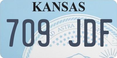 KS license plate 709JDF