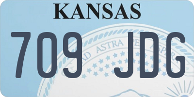 KS license plate 709JDG