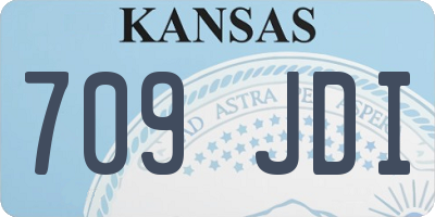 KS license plate 709JDI
