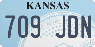 KS license plate 709JDN