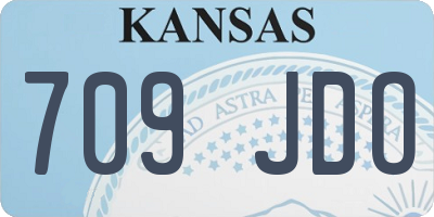 KS license plate 709JDO