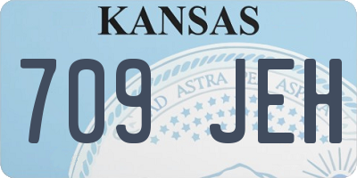 KS license plate 709JEH