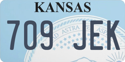 KS license plate 709JEK