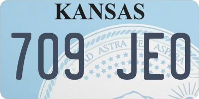 KS license plate 709JEO
