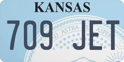 KS license plate 709JET