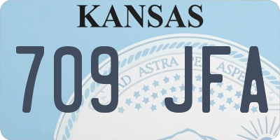 KS license plate 709JFA