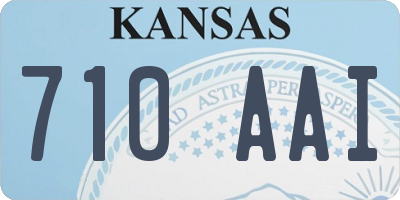 KS license plate 710AAI