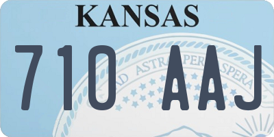 KS license plate 710AAJ