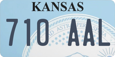 KS license plate 710AAL