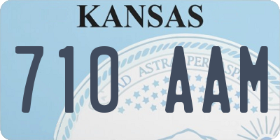 KS license plate 710AAM