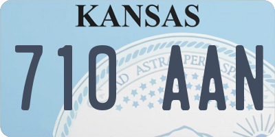 KS license plate 710AAN