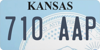 KS license plate 710AAP