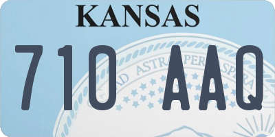 KS license plate 710AAQ