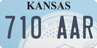 KS license plate 710AAR