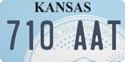 KS license plate 710AAT