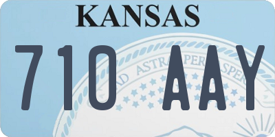 KS license plate 710AAY