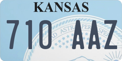 KS license plate 710AAZ
