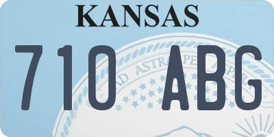 KS license plate 710ABG