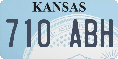 KS license plate 710ABH