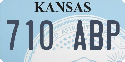 KS license plate 710ABP