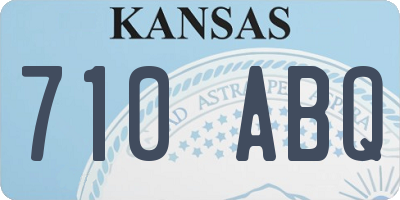 KS license plate 710ABQ