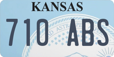 KS license plate 710ABS