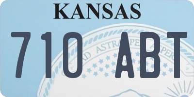 KS license plate 710ABT