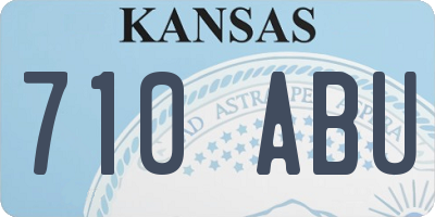 KS license plate 710ABU