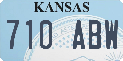 KS license plate 710ABW