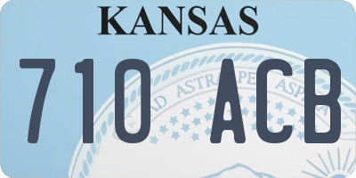 KS license plate 710ACB