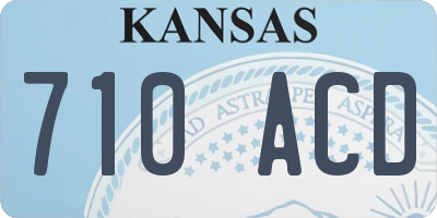 KS license plate 710ACD