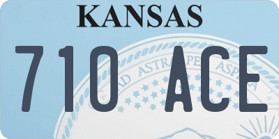 KS license plate 710ACE
