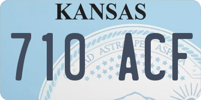 KS license plate 710ACF