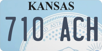 KS license plate 710ACH