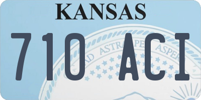 KS license plate 710ACI