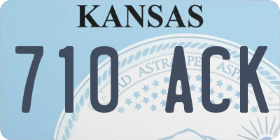 KS license plate 710ACK