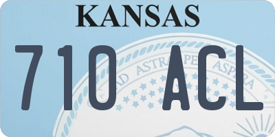 KS license plate 710ACL