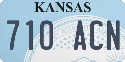KS license plate 710ACN